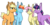 Size: 1191x595 | Tagged: safe, artist:hostile-elf, applejack, fluttershy, rainbow dash, twilight sparkle, g4, applejack (male), butterscotch, dusk shine, rainbow blitz, rule 63, simple background, transparent background