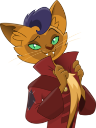 Size: 2000x2655 | Tagged: safe, artist:stjonal, capper dapperpaws, abyssinian, cat, anthro, g4, my little pony: the movie, .svg available, bedroom eyes, chest fluff, handsome, high res, lidded eyes, male, seductive, seductive look, sexy, simple background, solo, stupid sexy capper, transparent background, vector