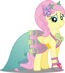 Size: 4948x5503 | Tagged: safe, artist:sugar-loop, fluttershy, equestria girls, g4, my little pony equestria girls: legend of everfree, absurd resolution, clothes, crystal gala, cute, dress, equestria girls outfit, female, shyabetes, simple background, solo, transparent background, vector