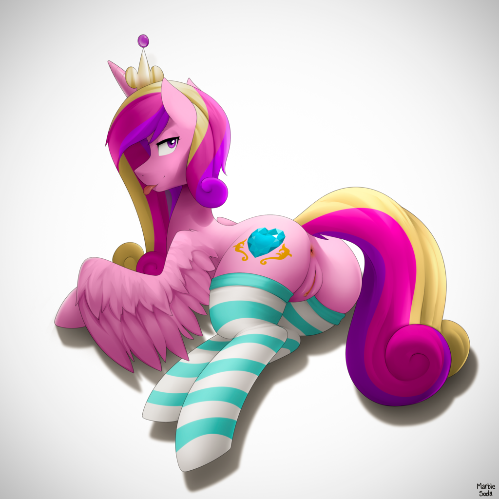 #1361573 - explicit, artist:marble-soda, princess cadance, pony, ;p, anus, ...