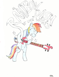 Size: 2550x3300 | Tagged: safe, artist:algernon97, rainbow dash, pony, g4, female, high res, movie poster, parody, scott pilgrim vs the world, simple background, solo, white background