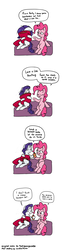 Size: 1000x3800 | Tagged: safe, artist:soulfulmirror, pinkie pie, rarity, g4, bags under eyes, comic, crying, funny, messy mane, parody, pillow, shampoo