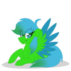 Size: 2048x2048 | Tagged: safe, artist:umiimou, oc, oc only, oc:sunshine heart, pegasus, pony, female, high res, mare, prone, simple background, solo, transparent background