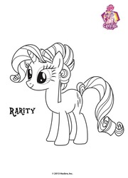 Size: 568x788 | Tagged: safe, princess cadance, rarity, crystal pony, pony, g4, official, coloring page, crystallized, pdf