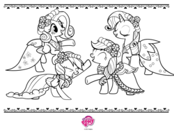 Size: 792x612 | Tagged: safe, applejack, fluttershy, rainbow dash, rarity, g4, official, coloring page