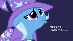 Size: 1920x1080 | Tagged: safe, trixie, pony, g4, magic duel, blatant lies, female, pouting, sad, solo, teary eyes