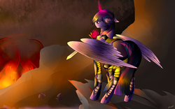 Size: 2267x1417 | Tagged: safe, artist:endidjprime, twilight sparkle, alicorn, pony, the count of monte rainbow, g4, clothes, female, magic, monsparkle, solo, sword, the count of monte cristo, twilight sparkle (alicorn), weapon