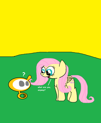 Size: 1246x1522 | Tagged: safe, artist:trc-tooniversity, fluttershy, g4, logo, mascot, ms paint, simple background