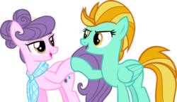 Size: 4139x2390 | Tagged: safe, artist:ironm17, lightning dust, suri polomare, earth pony, pegasus, pony, g4, antagonist, duo, female, friendship, friendshipping, high res, simple background, transparent background, vector, villainous friendship