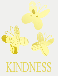 Size: 2550x3300 | Tagged: safe, artist:ruirik, fluttershy, butterfly, pegasus, pony, g4, high res, kindness, poster, silhouette