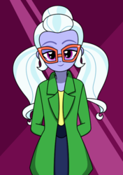 Size: 480x683 | Tagged: safe, artist:rosemile mulberry, sugarcoat, equestria girls, g4, my little pony equestria girls: friendship games, clothes, female, glasses, looking at you, smiling, solo