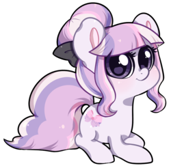 Size: 1001x972 | Tagged: safe, artist:xaika, oc, oc only, oc:pristine pastel, earth pony, pony, female, mare, prone, simple background, solo, transparent background