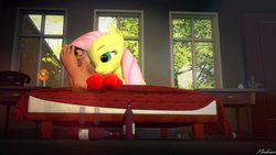 Size: 1024x576 | Tagged: safe, fluttershy, g4, 3d, crossover, doctor, interspecies, medic, medic (tf2), romantic, source filmmaker, team fortress 2, valentine's day