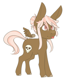 Size: 713x852 | Tagged: safe, artist:mint-and-love, oc, oc only, oc:softboi, mule, pegamule, pegasus, pony, chibi, male, pink hair, simple background, solo, white background