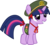 Size: 11701x10628 | Tagged: safe, artist:cyanlightning, twilight sparkle, pony, unicorn, g4, .svg available, absurd resolution, cute, cyan's filly guides, female, filly, filly guides, filly twilight sparkle, hat, ribbon, simple background, solo, transparent background, twiabetes, vector, younger