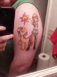 Size: 714x960 | Tagged: safe, sunset shimmer, human, pony, equestria girls, g4, irl, irl human, photo, tattoo