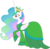 Size: 1017x1001 | Tagged: safe, artist:cloudy glow, princess celestia, pony, g4, beauty and the beast, clothes, clothes swap, cosplay, costume, crossover, crown, disney, dress, enchantress, female, green, jewelry, mare, raised hoof, regalia, simple background, smiling, solo, transparent background, vector
