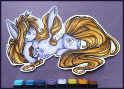 Size: 1955x1419 | Tagged: safe, artist:tay-niko-yanuciq, oc, oc only, oc:mainer, pony, solo, traditional art