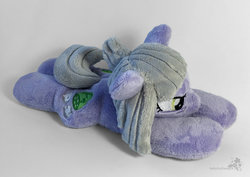 Size: 1024x723 | Tagged: safe, artist:hollyivydesigns, limestone pie, earth pony, pony, g4, angry, beanie (plushie), female, irl, mare, photo, plushie, solo