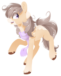 Size: 2000x2493 | Tagged: safe, artist:baldmoose, oc, oc only, earth pony, pony, clothes, freckles, high res, scarf, simple background, solo, transparent background