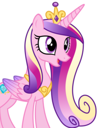 Size: 2556x3319 | Tagged: safe, artist:sketchmcreations, princess cadance, pony, g4, three's a crowd, concave belly, crown, female, happy, high res, jewelry, open mouth, regalia, simple background, slender, smiling, solo, thin, tiara, transparent background, vector