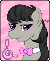 Size: 2478x3003 | Tagged: safe, artist:salamishowdown, octavia melody, earth pony, pony, g4, bust, cutie mark, female, high res, portrait, simple background, solo