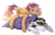 Size: 2189x1381 | Tagged: safe, artist:monnarcha, oc, oc only, oc:lightning strike, oc:sunrise skies, pegasus, pony, blanket, couple, female, hoers, male, mare, oc x oc, prone, shipping, simple background, stallion, straight, transparent background, waking up