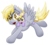 Size: 2375x2135 | Tagged: safe, artist:sol-r, derpy hooves, dinky hooves, pegasus, pony, g4, dinky riding derpy, equestria's best mother, female, flying, high res, mare, mother and daughter, ponies riding ponies, riding, simple background, transparent background