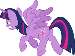 Size: 2999x2237 | Tagged: safe, artist:sollace, twilight sparkle, alicorn, pony, g4, the cutie re-mark, .svg available, angry, butt, female, flying, high res, mare, plot, show accurate, simple background, solo, spread wings, transparent background, twilight sparkle (alicorn), vector, wings