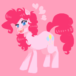 Size: 1024x1024 | Tagged: safe, artist:megaimpact, pinkie pie, earth pony, pony, g4, female, heart, solo