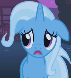 Size: 366x402 | Tagged: safe, screencap, trixie, pony, boast busters, g4, cropped, female, floppy ears, mare, sad, solo