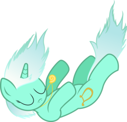 Size: 6500x6233 | Tagged: safe, artist:theshadowstone, lyra heartstrings, pony, unicorn, g4, absurd resolution, eyes closed, falling, female, jewelry, pendant, simple background, solo, transparent background, vector