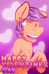 Size: 2000x3000 | Tagged: safe, artist:php37, oc, oc only, oc:pastel palette, pony, happy valentines day, heart, high res, solo, valentine's day