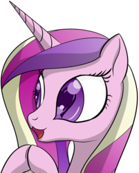 Size: 2444x3038 | Tagged: safe, artist:datapony, princess cadance, alicorn, pony, g4, bust, female, heart eyes, high res, hooves together, mare, open mouth, portrait, simple background, solo, transparent background, wingding eyes