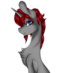 Size: 949x1109 | Tagged: safe, artist:symphstudio, oc, oc only, oc:heart berry, pony, unicorn, art trade, blue eyes, facial hair, goatee, looking at you, male, red hair, simple background, solo, stallion, transparent background