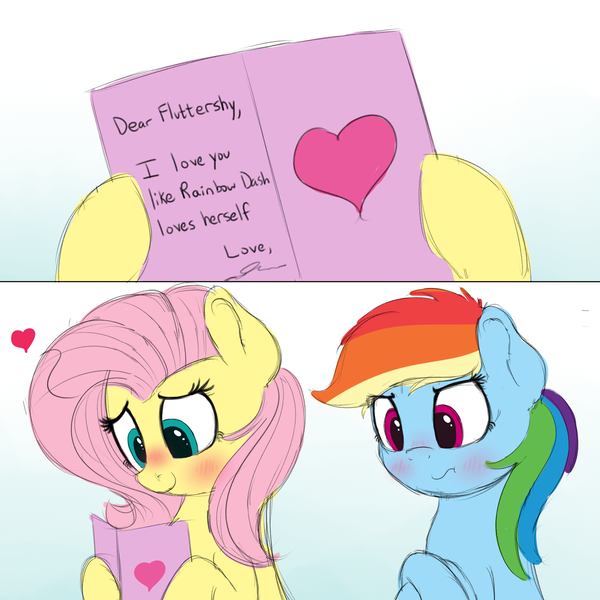 Fluttershy und Rainbow Dash Love