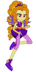 Size: 3827x7573 | Tagged: safe, artist:mixiepie, artist:pink1ejack, adagio dazzle, equestria girls, g4, my little pony equestria girls: legend of everfree, absurd resolution, alternate universe, clothes, clothes swap, crystal guardian, crystal wings, female, legs, looking at you, pants, ponied up, simple background, smiling, solo, sweater, transparent background