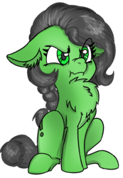 Size: 800x1159 | Tagged: safe, artist:traditionaldrawfaglvl1, oc, oc only, oc:filly anon, earth pony, pony, :t, angry, braid, chest fluff, colored, cute, ears back, female, filly, glare, nose wrinkle, puffed chest, scrunchy face, simple background, sitting, solo, transparent background