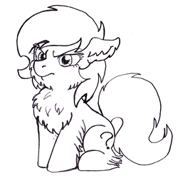 Size: 700x700 | Tagged: safe, artist:lockhe4rt, oc, oc only, oc:filly anon, earth pony, pony, cheek fluff, chest fluff, female, filly, monochrome, simple background, solo, white background