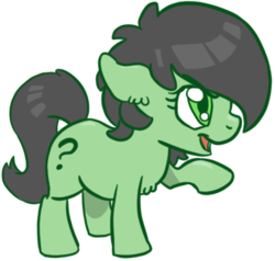 Size: 545x519 | Tagged: safe, artist:lockhe4rt, oc, oc only, oc:filly anon, earth pony, pony, chest fluff, female, filly, raised hoof, simple background, solo, transparent background