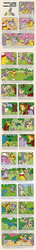 Size: 531x3706 | Tagged: safe, flash (g1), princess sparkle, princess starburst, spiny, bird, dragon, earth pony, peacock, pony, comic:my little pony and friends (g1), g1, official, bobble hat, boots, clothes, clumsy, cold, comic, crying, fantasy forest, flash, flute, forest, hat, ladder, music, musical instrument, princess amber, princess amber and the piping peacock, princess amethyst, scarf, tree, walk, walking, wat, winter