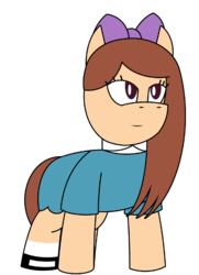 Size: 595x821 | Tagged: safe, artist:combatkaiser, earth pony, pony, clarence, female, filly, foal, kimby, ponified, simple background, solo, transparent background