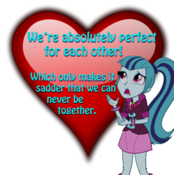 Size: 892x900 | Tagged: safe, sonata dusk, equestria girls, g4, my little pony equestria girls: rainbow rocks, clothes, female, heart, lasty's hearts, ponytail, reality ensues, simple, simple background, skirt, solo, transparent background, valentine, valentine's day