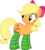 Size: 5410x6000 | Tagged: safe, artist:slb94, applejack, earth pony, pony, g4, absurd resolution, accessory swap, apple bloom's bow, bow, clothes, cute, female, hair bow, jackabetes, looking back, simple background, socks, solo, striped socks, transparent background, vector