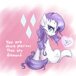 Size: 827x823 | Tagged: safe, artist:mlpanon, part of a set, rarity, pony, g4, butt, chocolate, cute, female, food, looking at you, looking back, magic, plot, raribetes, sitting, solo, telekinesis, valentine, valentine's day