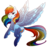 Size: 5155x4947 | Tagged: safe, artist:elskafox, rainbow dash, pony, g4, absurd resolution, backwards cutie mark, eyelashes, female, flying, simple background, solo, transparent background