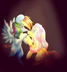 Size: 1580x1700 | Tagged: safe, artist:edmunddashie1815, fluttershy, rainbow dash, g4, female, lesbian, ship:flutterdash, shipping