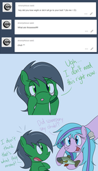 Size: 1280x2235 | Tagged: safe, artist:hummingway, oc, oc only, oc:feather hummingway, oc:swirly shells, merpony, ask-humming-way, dialogue, tumblr, tumblr comic, underwater