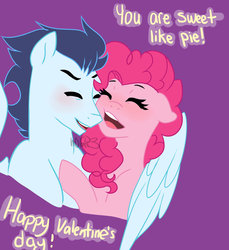 Size: 1024x1120 | Tagged: safe, artist:h0mi3, pinkie pie, soarin', pony, g4, crack shipping, female, male, shipping, soarinpie, straight, valentine's day, valentine's day card