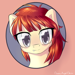 Size: 2000x2000 | Tagged: safe, artist:chaosangeldesu, oc, oc only, pony, bust, fangs, female, high res, mare, portrait, solo